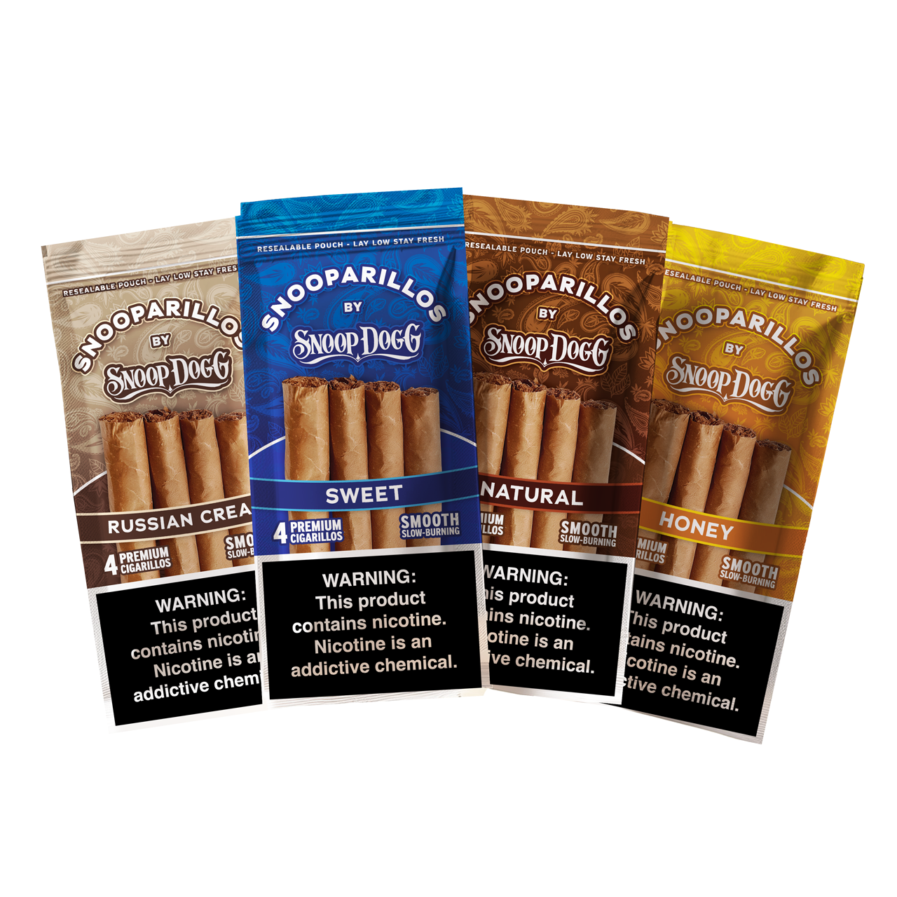Snooparillos - Slow Burning Cigarillos (4pk) - Pre-Priced - SWED Snooparillos - Slow Burning Cigarillos (4pk) - Pre-Priced - SWED